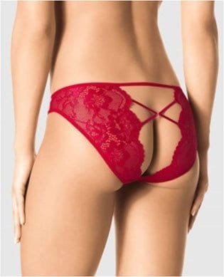 Slip Fesses Nues Rouge